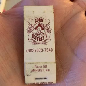 Rare vintage mini match book M8 Merrimack NH Cafe Swiss!!